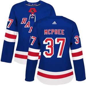 Women's Adidas New York Rangers George Mcphee Royal Blue Home Jersey - Authentic