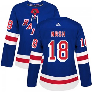 Women's Adidas New York Rangers Riley Nash Royal Blue Home Jersey - Authentic
