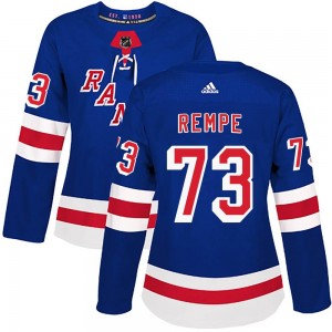 Women's Adidas New York Rangers Matt Rempe Royal Blue Home Jersey - Authentic