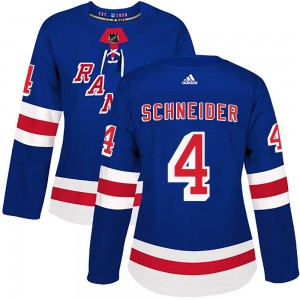 Women's Adidas New York Rangers Braden Schneider Royal Blue Home Jersey - Authentic