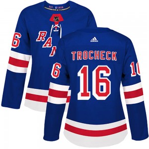 Women's Adidas New York Rangers Vincent Trocheck Royal Blue Home Jersey - Authentic