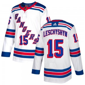 Youth Adidas New York Rangers Jake Leschyshyn White Jersey - Authentic