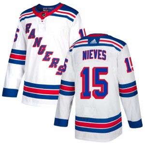 Youth Adidas New York Rangers Boo Nieves White Jersey - Authentic