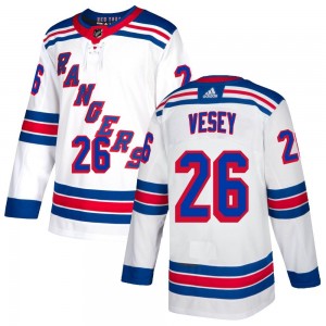 Youth Adidas New York Rangers Jimmy Vesey White Jersey - Authentic