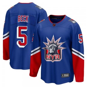 Youth Fanatics Branded New York Rangers Barry Beck Royal Special Edition 2.0 Jersey - Breakaway