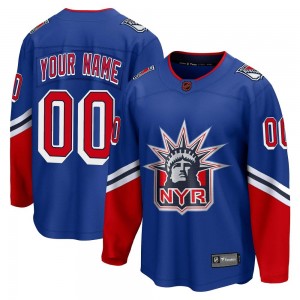 Youth Fanatics Branded New York Rangers Custom Royal Custom Special Edition 2.0 Jersey - Breakaway