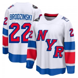 Men's Fanatics Branded New York Rangers Jonny Brodzinski White 2024 Stadium Series Jersey - Breakaway