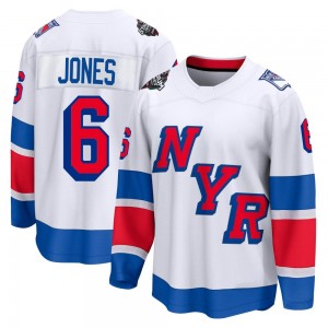 Men's Fanatics Branded New York Rangers Zac Jones White 2024 Stadium Series Jersey - Breakaway