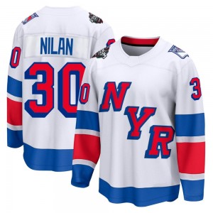 Men's Fanatics Branded New York Rangers Chris Nilan White 2024 Stadium Series Jersey - Breakaway