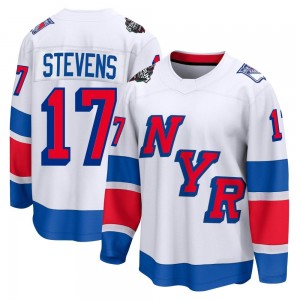 Men's Fanatics Branded New York Rangers Kevin Stevens White 2024 Stadium Series Jersey - Breakaway