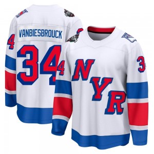 Men's Fanatics Branded New York Rangers John Vanbiesbrouck White 2024 Stadium Series Jersey - Breakaway