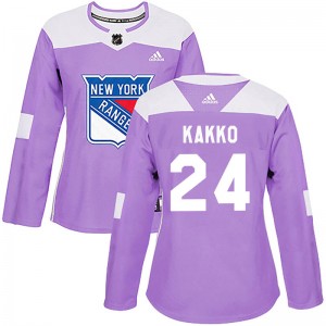 Women's Adidas New York Rangers Kaapo Kakko Purple Fights Cancer Practice Jersey - Authentic