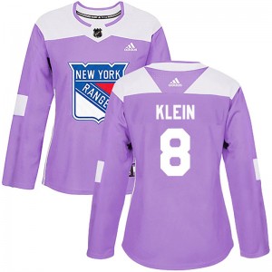 Women's Adidas New York Rangers Kevin Klein Purple Fights Cancer Practice Jersey - Authentic