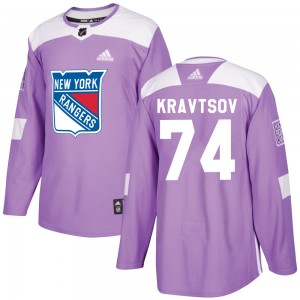 Youth Adidas New York Rangers Vitali Kravtsov Purple Fights Cancer Practice Jersey - Authentic