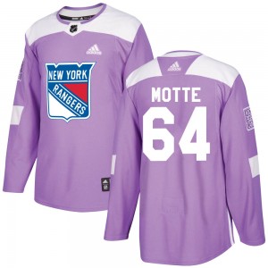 Youth Adidas New York Rangers Tyler Motte Purple Fights Cancer Practice Jersey - Authentic