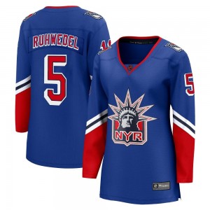 Women's Fanatics Branded New York Rangers Chad Ruhwedel Royal Special Edition 2.0 Jersey - Breakaway