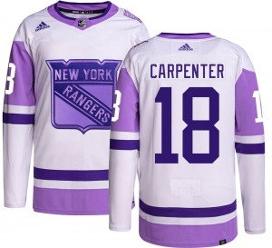 Youth Adidas New York Rangers Ryan Carpenter Hockey Fights Cancer Jersey - Authentic