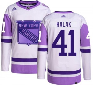 Youth Adidas New York Rangers Jaroslav Halak Hockey Fights Cancer Jersey - Authentic