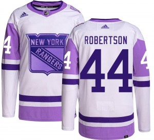 Youth Adidas New York Rangers Matthew Robertson Hockey Fights Cancer Jersey - Authentic