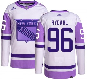 Youth Adidas New York Rangers Gustav Rydahl Hockey Fights Cancer Jersey - Authentic