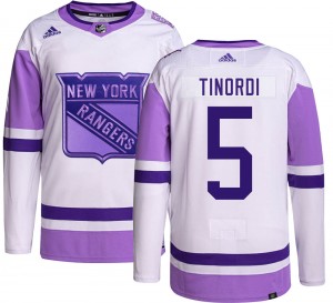 Youth Adidas New York Rangers Jarred Tinordi Hockey Fights Cancer Jersey - Authentic