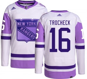 Youth Adidas New York Rangers Vincent Trocheck Hockey Fights Cancer Jersey - Authentic