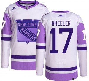 Youth Adidas New York Rangers Blake Wheeler Hockey Fights Cancer Jersey - Authentic