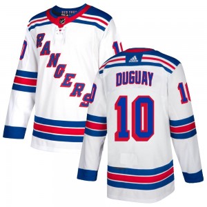 Men's Adidas New York Rangers Ron Duguay White Jersey - Authentic