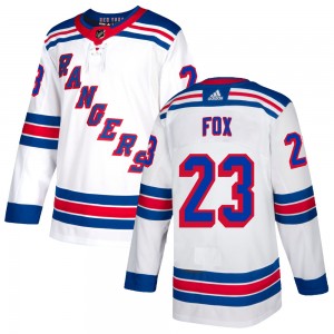 Men's Adidas New York Rangers Adam Fox White Jersey - Authentic
