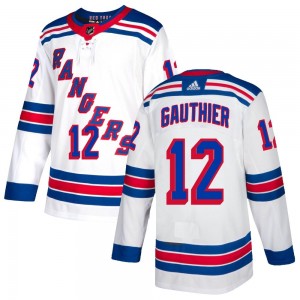 Men's Adidas New York Rangers Julien Gauthier White Jersey - Authentic