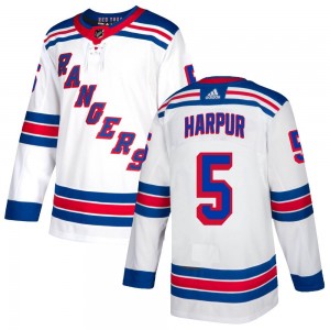 Men's Adidas New York Rangers Ben Harpur White Jersey - Authentic