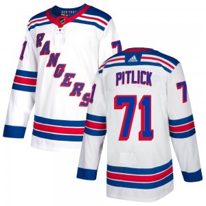 Men's Adidas New York Rangers Tyler Pitlick White Jersey - Authentic