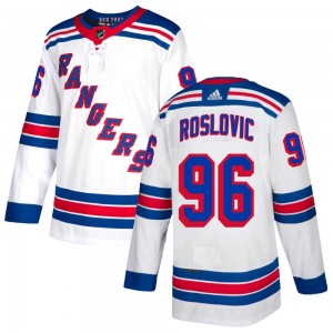 Men's Adidas New York Rangers Jack Roslovic White Jersey - Authentic