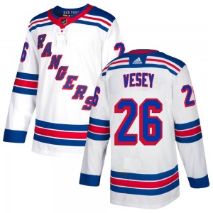 Men's Adidas New York Rangers Jimmy Vesey White Jersey - Authentic