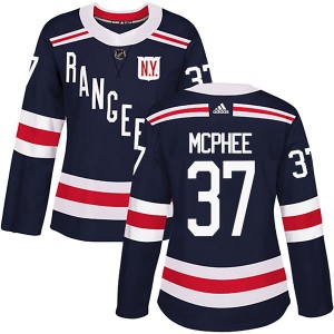 Women's Adidas New York Rangers George Mcphee Navy Blue 2018 Winter Classic Home Jersey - Authentic