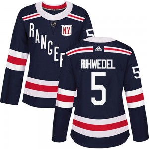 Women's Adidas New York Rangers Chad Ruhwedel Navy Blue 2018 Winter Classic Home Jersey - Authentic