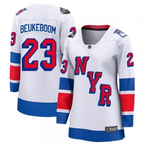 Women's Fanatics Branded New York Rangers Jeff Beukeboom White 2024 Stadium Series Jersey - Breakaway