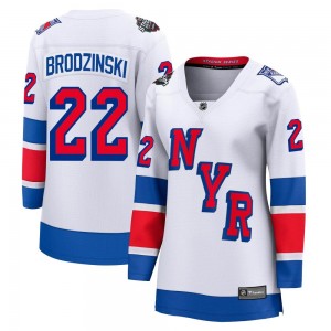 Women's Fanatics Branded New York Rangers Jonny Brodzinski White 2024 Stadium Series Jersey - Breakaway