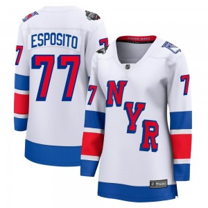 Women's Fanatics Branded New York Rangers Phil Esposito White 2024 Stadium Series Jersey - Breakaway