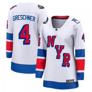 Women's Fanatics Branded New York Rangers Ron Greschner White 2024 Stadium Series Jersey - Breakaway
