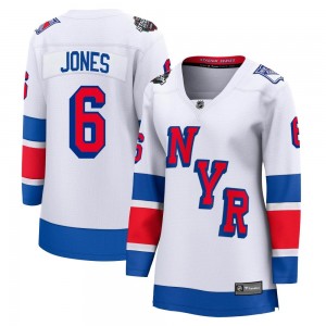 Women's Fanatics Branded New York Rangers Zac Jones White 2024 Stadium Series Jersey - Breakaway