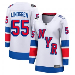 Women's Fanatics Branded New York Rangers Ryan Lindgren White 2024 Stadium Series Jersey - Breakaway