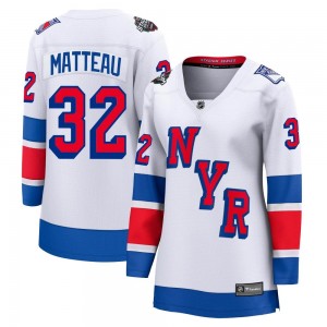 Women's Fanatics Branded New York Rangers Stephane Matteau White 2024 Stadium Series Jersey - Breakaway