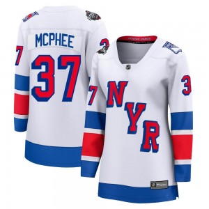 Women's Fanatics Branded New York Rangers George Mcphee White 2024 Stadium Series Jersey - Breakaway