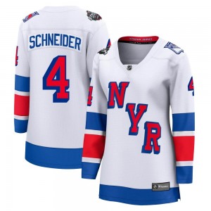 Women's Fanatics Branded New York Rangers Braden Schneider White 2024 Stadium Series Jersey - Breakaway