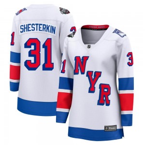 Women's Fanatics Branded New York Rangers Igor Shesterkin White 2024 Stadium Series Jersey - Breakaway