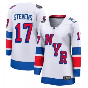 Women's Fanatics Branded New York Rangers Kevin Stevens White 2024 Stadium Series Jersey - Breakaway