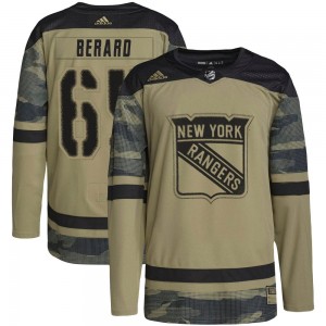 Men's Adidas New York Rangers Brett Berard Camo Military Appreciation Practice Jersey - Authentic