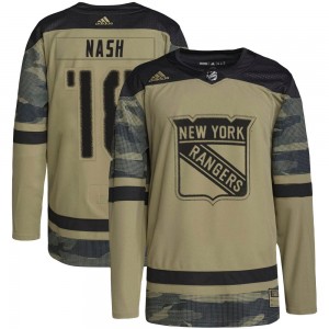 Men's Adidas New York Rangers Riley Nash Camo Military Appreciation Practice Jersey - Authentic