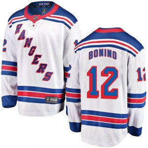 Youth Fanatics Branded New York Rangers Nick Bonino White Away Jersey - Breakaway